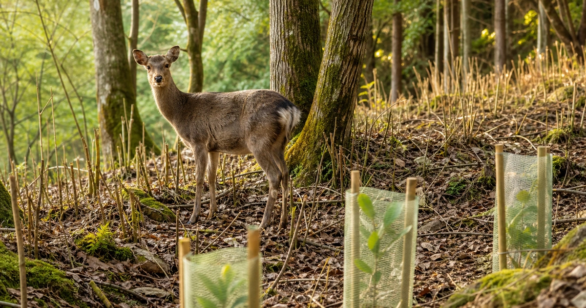 【ニホンジカ】なぜ増えて分布も広がる?森の植物と土壌に起きる変化